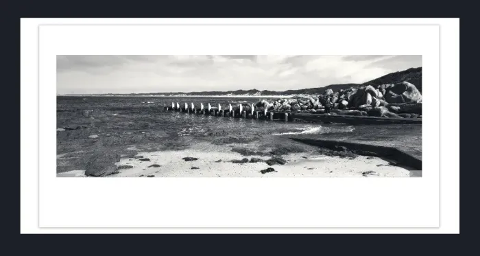 20.28-2.-2-WATERSCAPES-JETTY-FORESHORE-Black-and-White-Photo-Cape-Conran-Coastal-Park-East-Gippsland-L1018209-2019