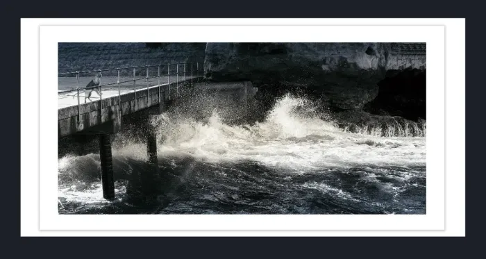 20.28-2.-23-WATERSCAPES-JETTY-FORESHORE-Black-and-White-Photo-L1031136-Apollo-Bay-VIC-2015