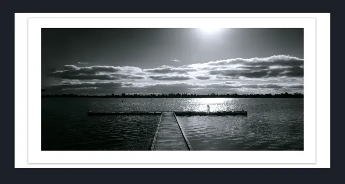 20.28-2.-29-WATERSCAPES-JETTY-FORESHORE-Black-and-White-Photo-L101717981-Wendoree-Lake-Ballarat-2019
