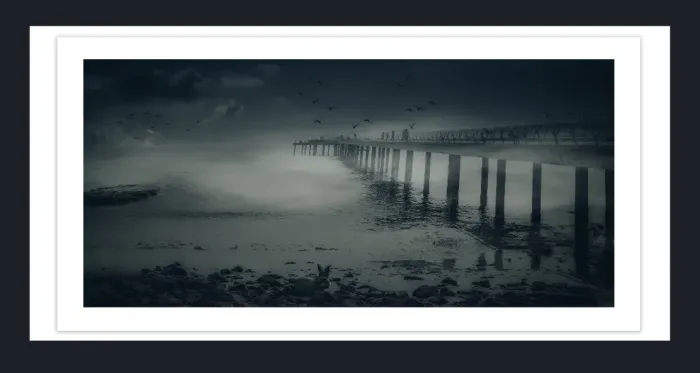 20.28-2.-40-WATERSCAPES-JETTY-FORESHORE-Black-and-White-Photo-Lorne-5-6-2015