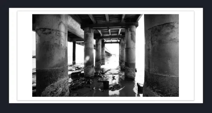 20.28-2.-47-WATERSCAPES-JETTY-FORESHORE-Black-and-White-Photo-Lorne-52-2015
