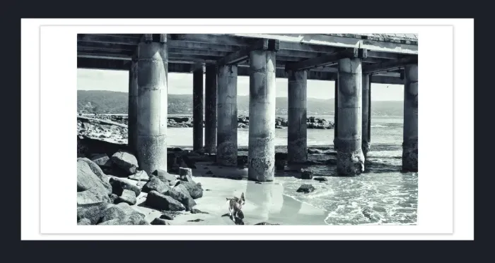 20.28-2.-50D-WATERSCAPES-JETTY-FORESHORE-Black-and-White-Photo-Lorne-47-2015