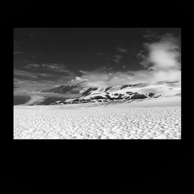 1.6-7J-ORIENTATION-Black-and-White-Photographs-4x3-MKBlue-MINIMALISM-SNOWCAPPED-MOUNTAIN-Alaska-USA-L1004180-2016