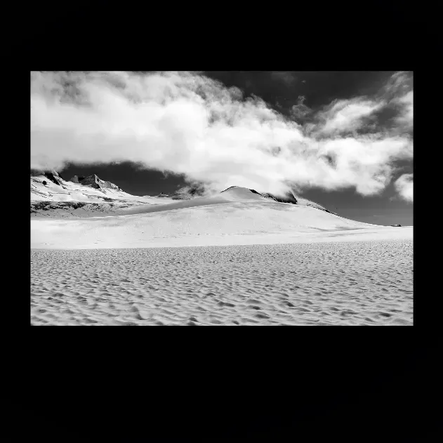 1.6-7i-ORIENTATION-Black-and-White-Photographs-4x3-MKBlue-MINIMALISM-SNOWCAPPED-MOUNTAIN-Alaska-USA-L1004170-2016