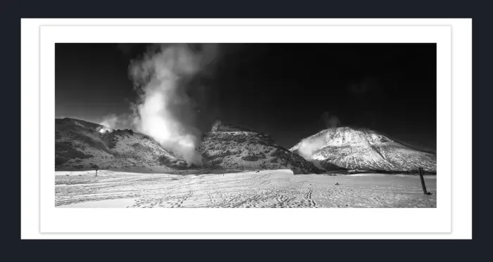 14A.1-VOLCANO-Black-and-White-Photographs-PANORAMA-3-9.8-X-21-Japan-L1011577-81-2019