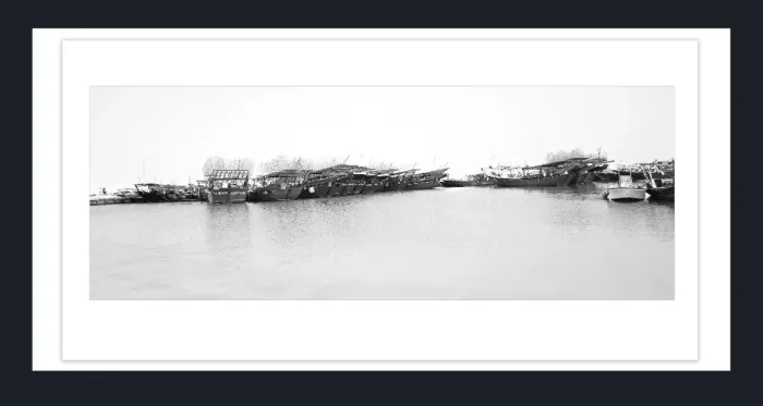 28-5-51-FINE-ART-BOAT-PHOTOGRAPHY-Black-and-White-Photo-Qatari-Dhow-Fishing-boat-Doha-L1014842-2018