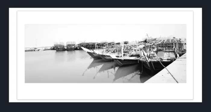 28-5-53-FINE-ART-BOAT-PHOTOGRAPHY-Black-and-White-Photo-Qatari-Dhow-Fishing-boat-Doha-L1014843-2018